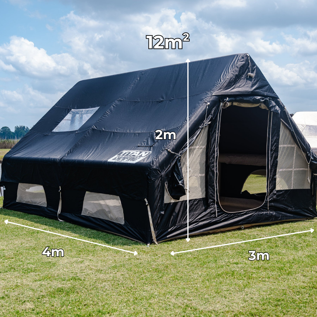 Titan Air Tent (6-8 Person) - Inflatable Camping Tent - BLACK