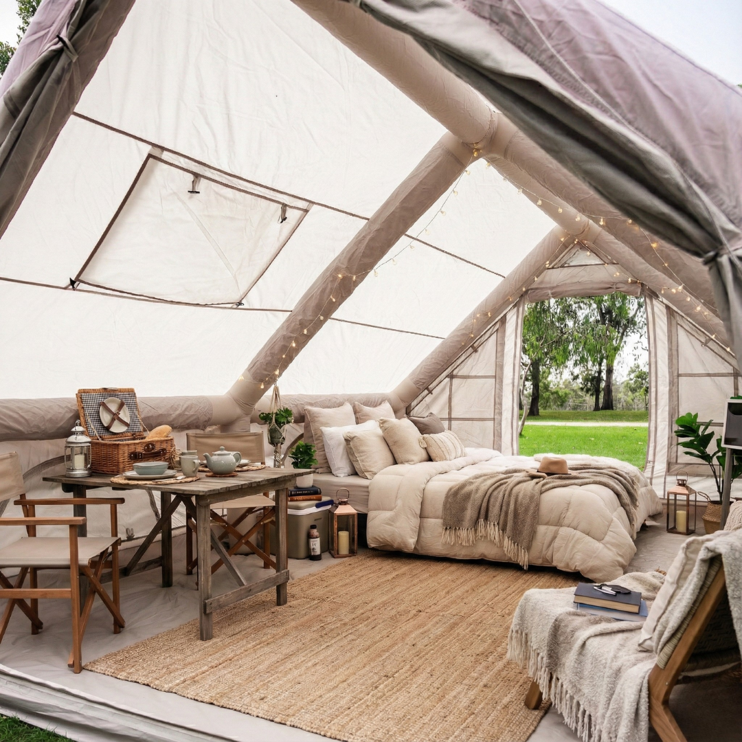 Titan Air Tent (6-8 Person)- Inflatable Camping Tent - BEIGE